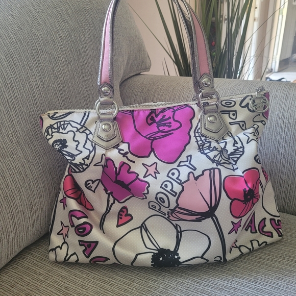 Coach Poppy Graffiti Floral Art Bag 16306 - Picture 9 of 11